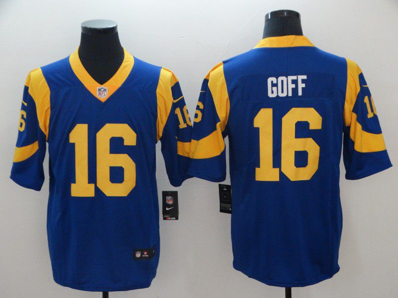 Men Los Angeles Rams #16 Goff Light Blue Nike Vapor Untouchable Limited Playe NFL Jerseys